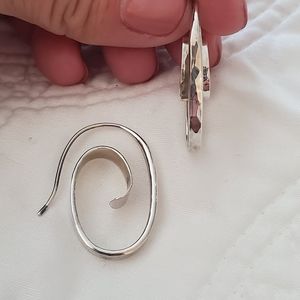 James Avery floating spiral ear hooks